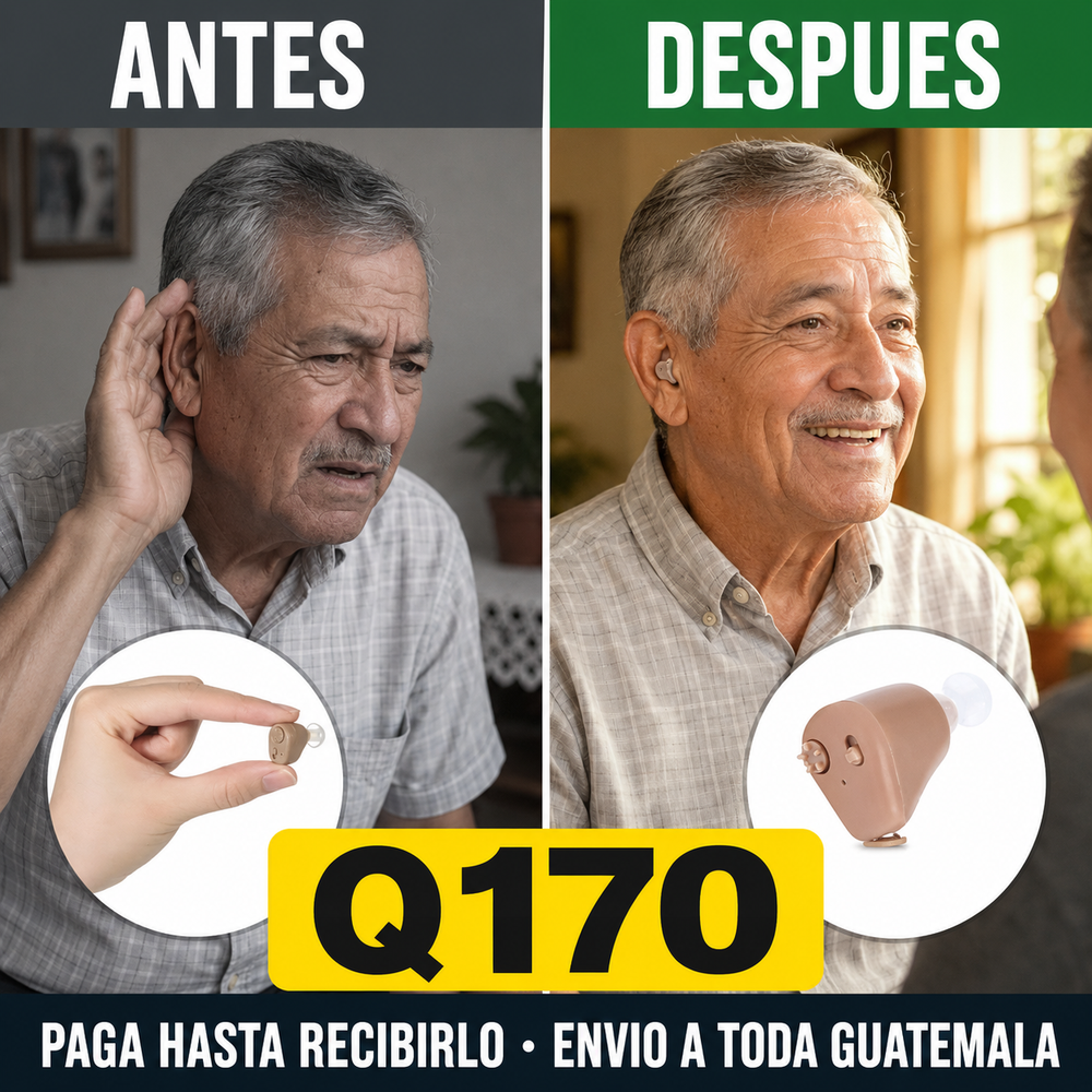 Antes y después de usar el asistente auditivo Cyber Sonic, Q170