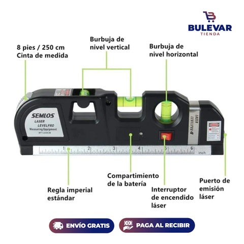 METRO CON NIVEL LASER
