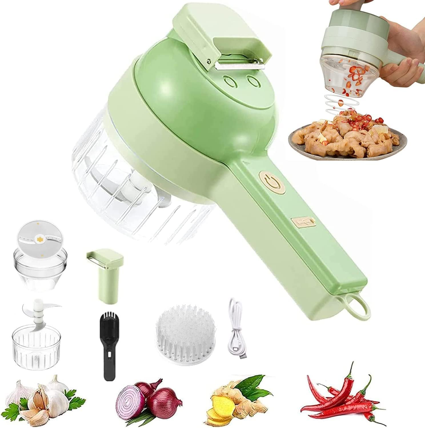 Cortador de Alimentos Eléctrico Portátil