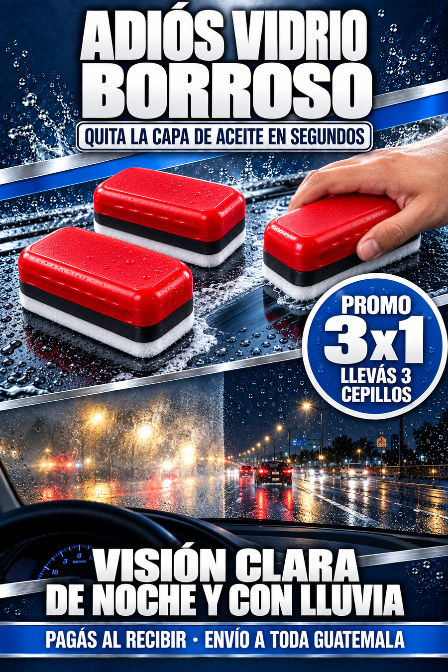 Cepillo limpiador de parabrisas · Promo 3x1