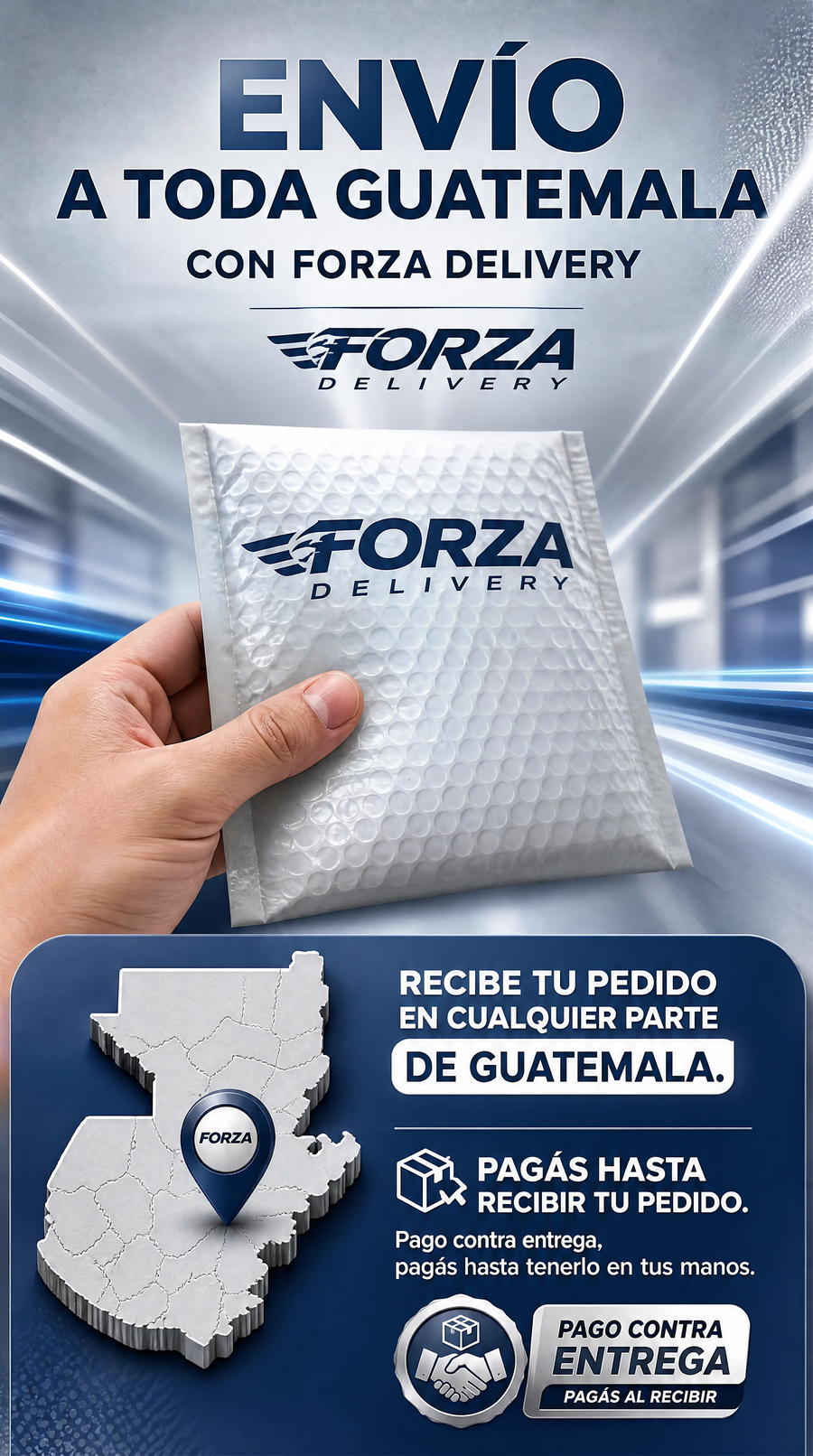 Envío a toda Guatemala con Forza, pago contra entrega