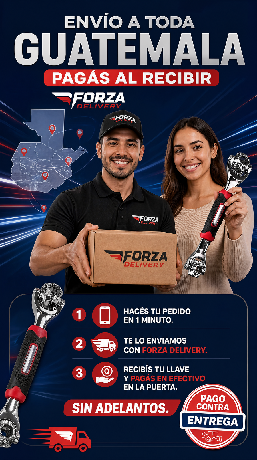 Envío a toda Guatemala con Forza, pago contra entrega