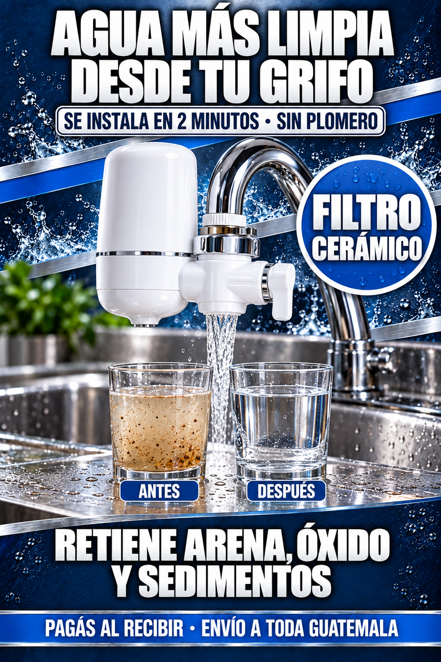 Purificador de agua para grifo